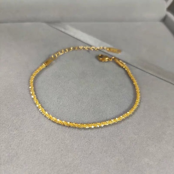 Gold ankle bracelet, ankle bracelet, gold bracelet - Picture 5 of 5